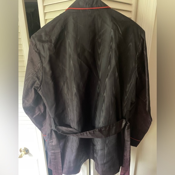 RARE STATE OF MAINE VINTAGE SMOKING JACKET MOIRE PATTERNS L EXCELLENT CONDITION - Picture 7 of 10